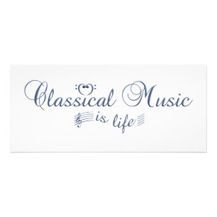 Rack-Karte für klassische Musik Werbekarte