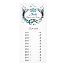 Rack-Karte für schicke Aqua, Schwarz und Weiß