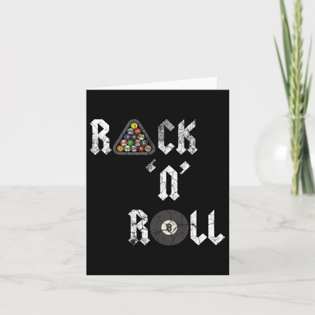 Rack N Roll Funny Pool Billard Cue Sports Echt Karte (Vorderseite)