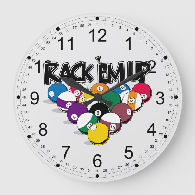 Rack-Pool Große Wanduhr (Vorderseite)
