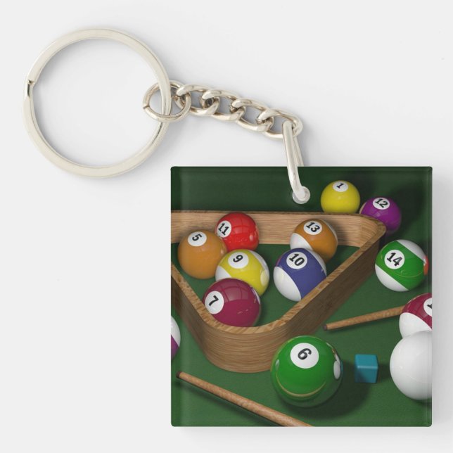Rack sie auf, Spiel der Billard Schlüsselanhänger (Vorderseite)