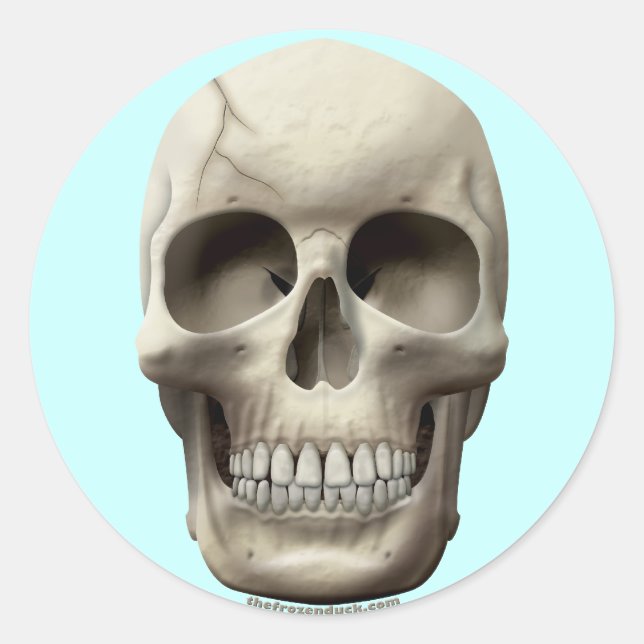 Racker Schädel Runder Aufkleber (Vorderseite)