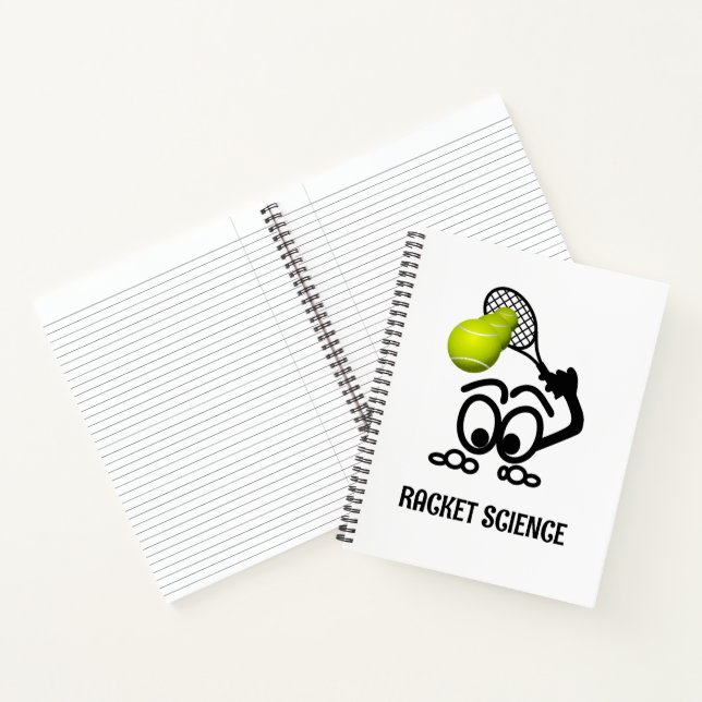 Racket Science Funny Tennis Player Notizbuch (Innenseite)
