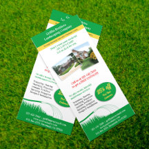 Rackkarte für den Rasenpflege-Flyer