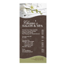 Rackkarte für Salon und Wellness-Center