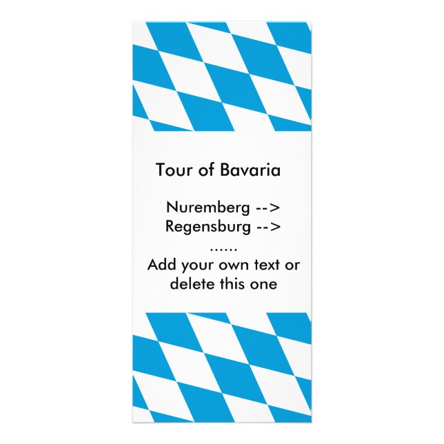 Rackkarte mit der Flagge Bayerns Werbekarte (Vorne)