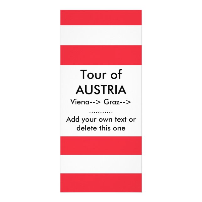 Rackkarte mit der Flagge Österreichs Werbekarte (Vorne)