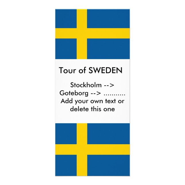 Rackkarte mit der Flagge Schwedens Werbekarte (Vorne)