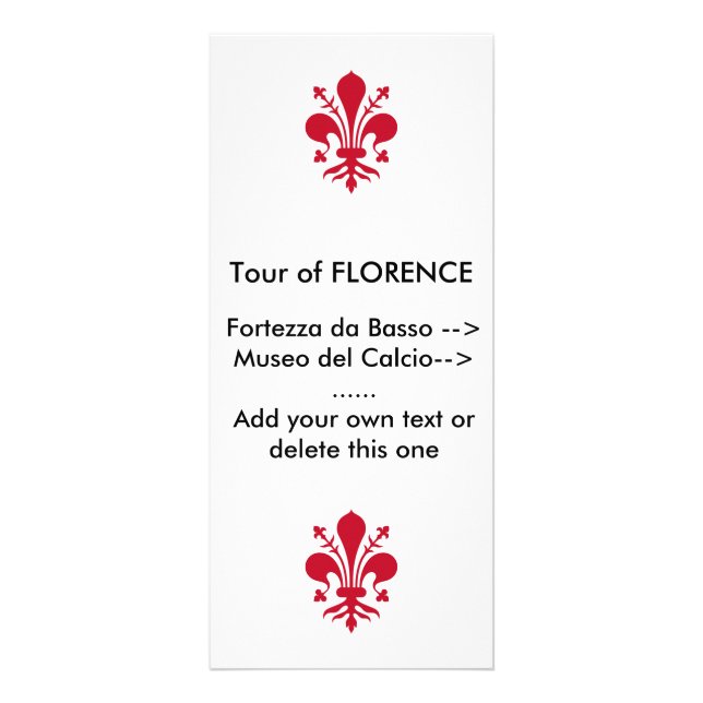 Rackkarte mit der Flagge von Florenz, Italien Werbekarte (Vorne)