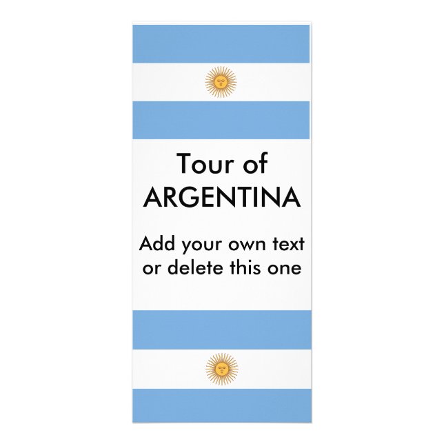 Rackkarte mit Flagge Argentiniens Werbekarte (Vorne)