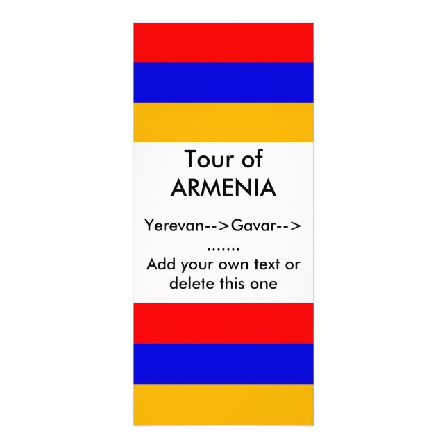 Rackkarte mit Flagge Armeniens Werbekarte (Vorne)