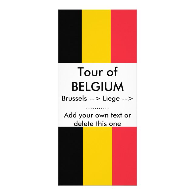 Rackkarte mit Flagge Belgiens Werbekarte (Vorne)
