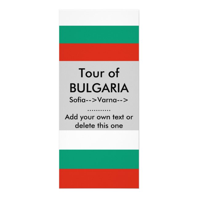 Rackkarte mit Flagge Bulgariens Werbekarte (Vorne)