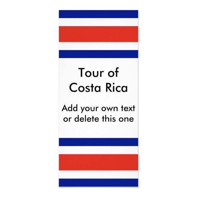 Rackkarte mit Flagge Costa Ricas Werbekarte (Vorne)