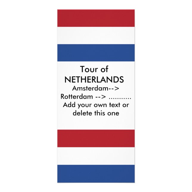 Rackkarte mit Flagge der Niederlande Werbekarte (Vorne)