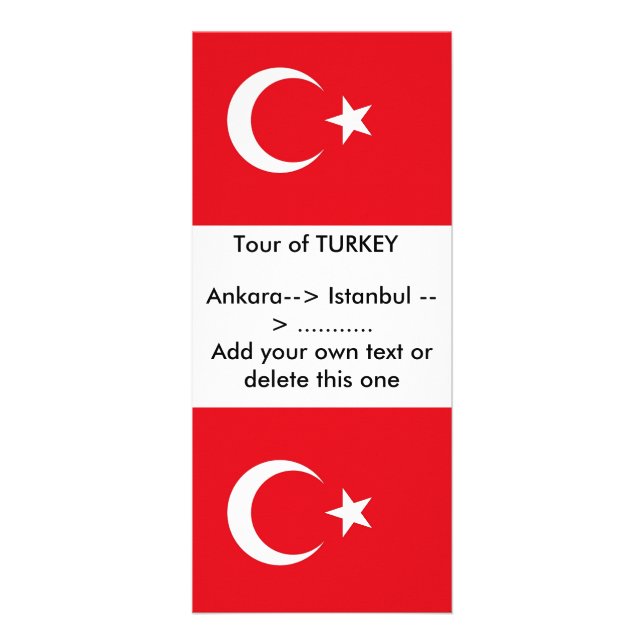 Rackkarte mit Flagge der Türkei Werbekarte (Vorne)