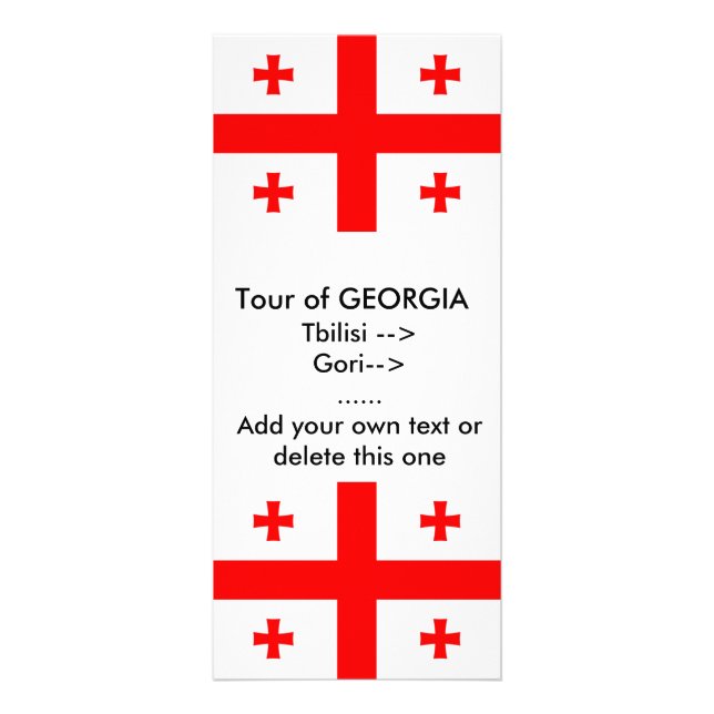 Rackkarte mit Flagge Georgiens Werbekarte (Vorne)