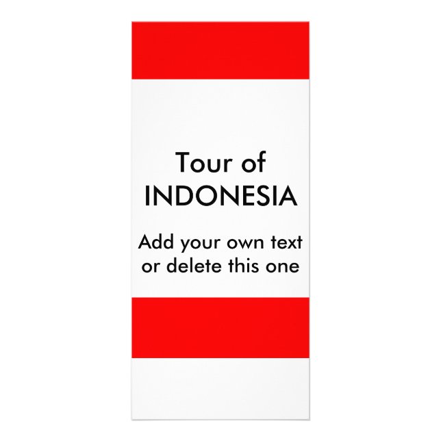 Rackkarte mit Flagge Indonesiens Werbekarte (Vorne)