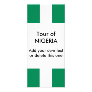 Rackkarte mit Flagge Nigerias Werbekarte