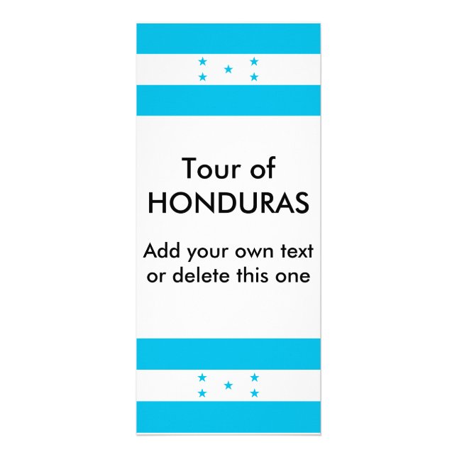 Rackkarte mit Flagge von Honduras Werbekarte (Vorne)