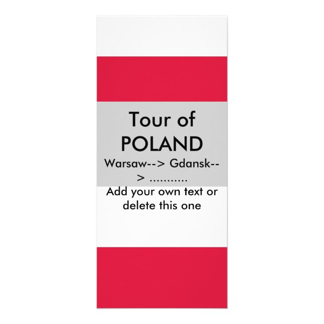 Rackkarte mit polnischer Flagge Werbekarte (Vorne)