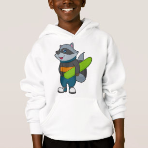 Racoon as Snowboarder avec snowboard