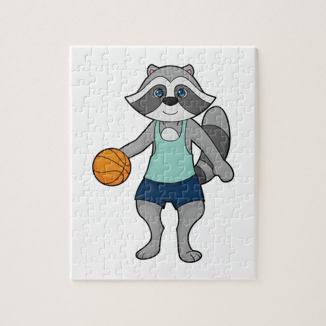 Racoon Basketball-Spieler Basketball (Vertikal)