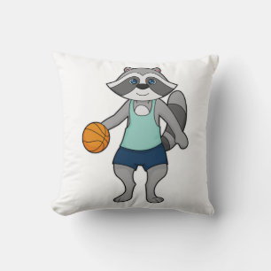 Racoon Basketball-Spieler Basketball Kissen