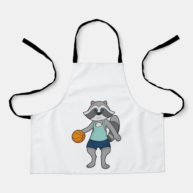 Racoon Basketball-Spieler Basketball Schürze (Vorderseite)