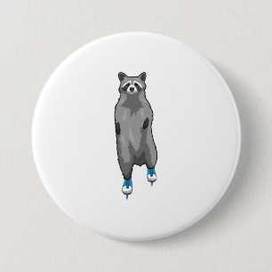 Racoon bei Ice Skaten mit Ice-Skaten Button