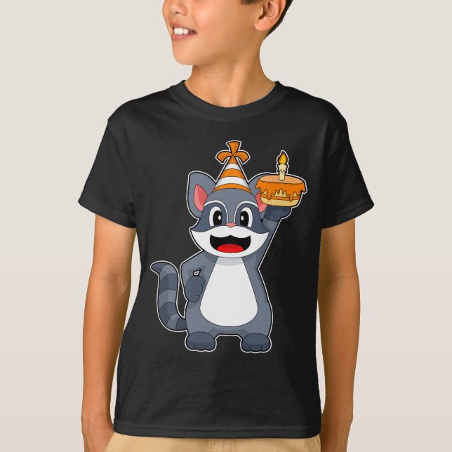 Racoon Birthday Party hat T-Shirt (Vorderseite)