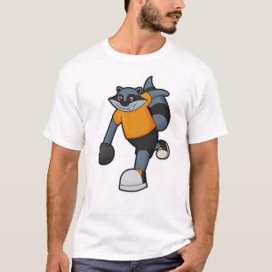 Racoon im Bowling mit Bowlingball T-Shirt