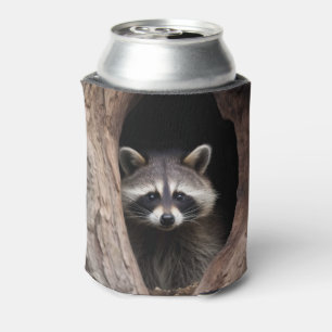 Racoon in der Baumhöhle Dosenkühler