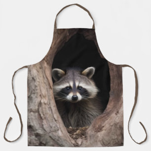 Racoon in der Baumhöhle Schürze