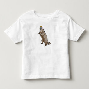 Racoon in Tennis mit Tennisschläger Kleinkind T-shirt