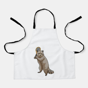 Racoon in Tennis mit Tennisschläger Schürze