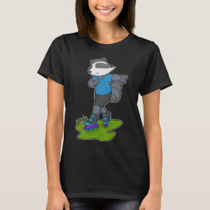 Racoon Inline Skaten Roller Skate T-Shirt