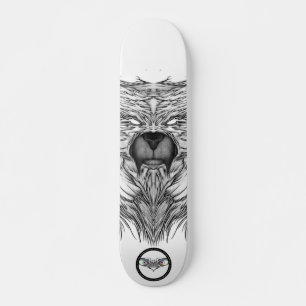 Racoon Schwarz-Weiß surreal symmetrische Linie Ku Skateboard
