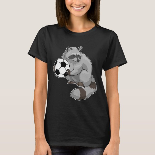 Racoon Soccer Player Soccer T-Shirt (Vorderseite)