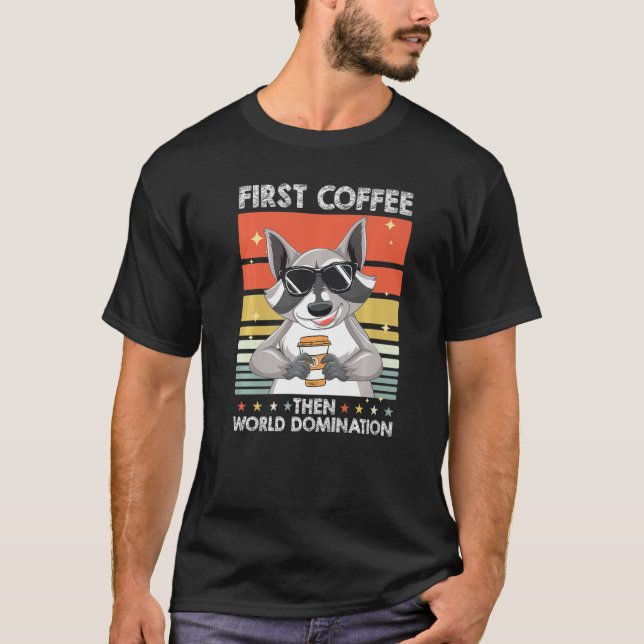 Racoon Sunglasses Wildlife Animal Racoon T-Shirt (Vorderseite)