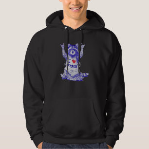 Racoon Tragen I Liebe Trash Raccoon Wildtier Hoodie