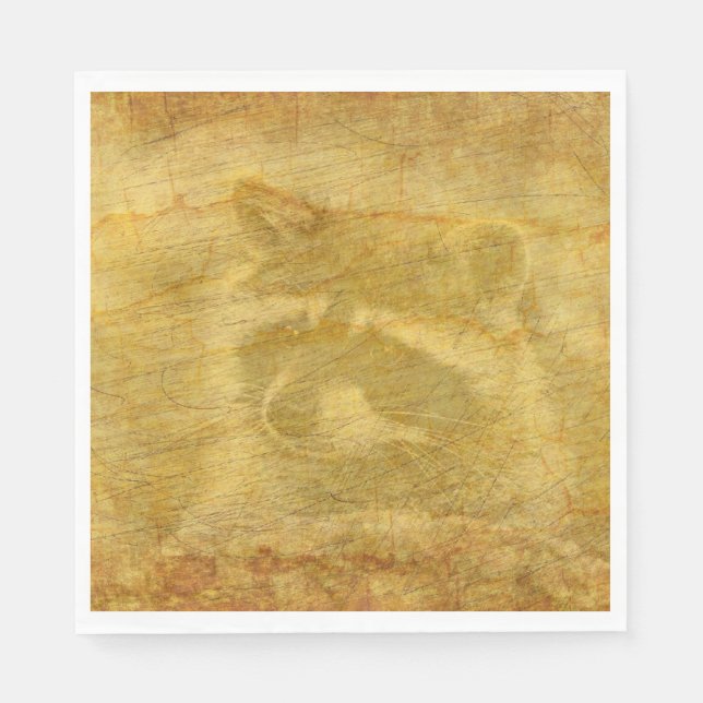 Racoon Vintag Paper Serviette (Vorderseite)