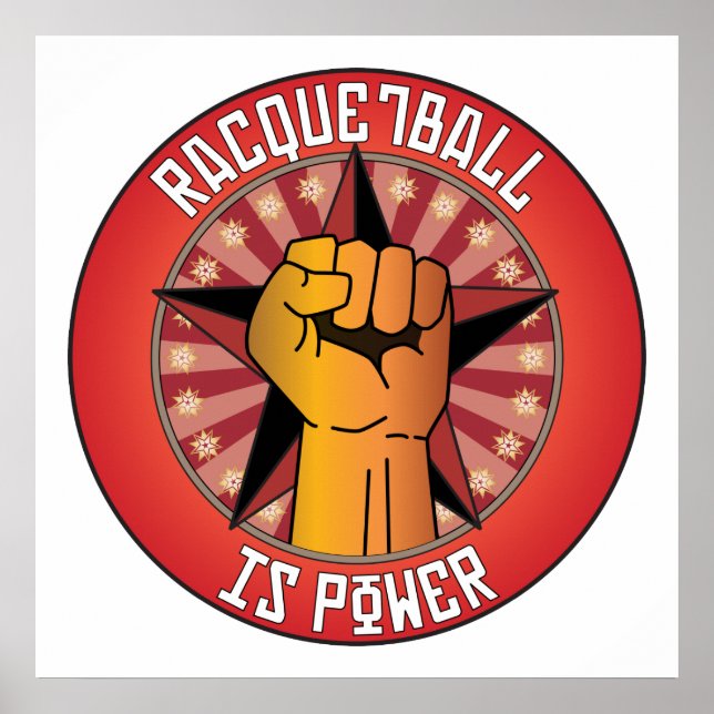 Racquetball ist Power Poster (Vorne)
