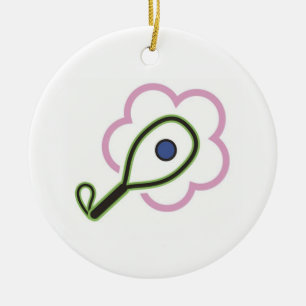 Racquetball-Mädchen Keramik Ornament