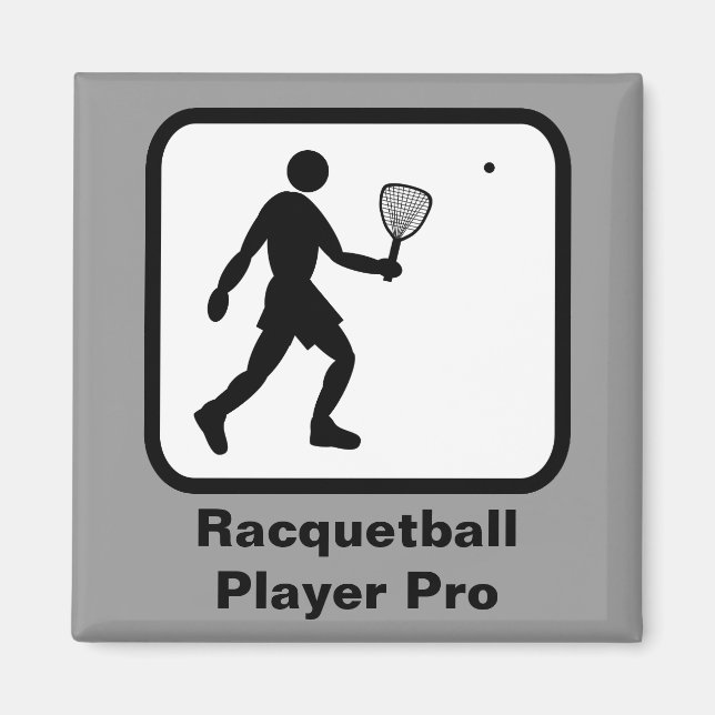 Racquetball Player Pro Magnet (Vorne)