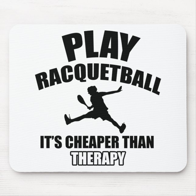 Racquetballspielerentwürfe Mousepad (Vorne)