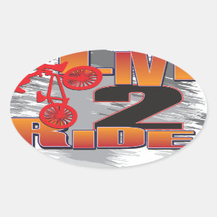 Rad 2 Live BMX Ovaler Aufkleber