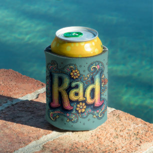 Rad 70er Groovy Psychedelische Ästhetik Dosenkühler
