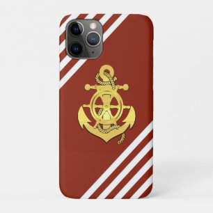Rad/Ankerziegelroter Streifen/Gold Case-Mate iPhone Hülle