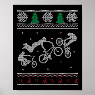 Rad Bmx-Shirt - Weihnachten im Juli - Schneeflocke Poster